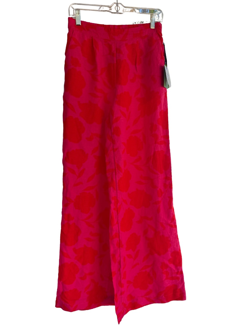 Kate Spade Red Floral Wide Leg Pants
